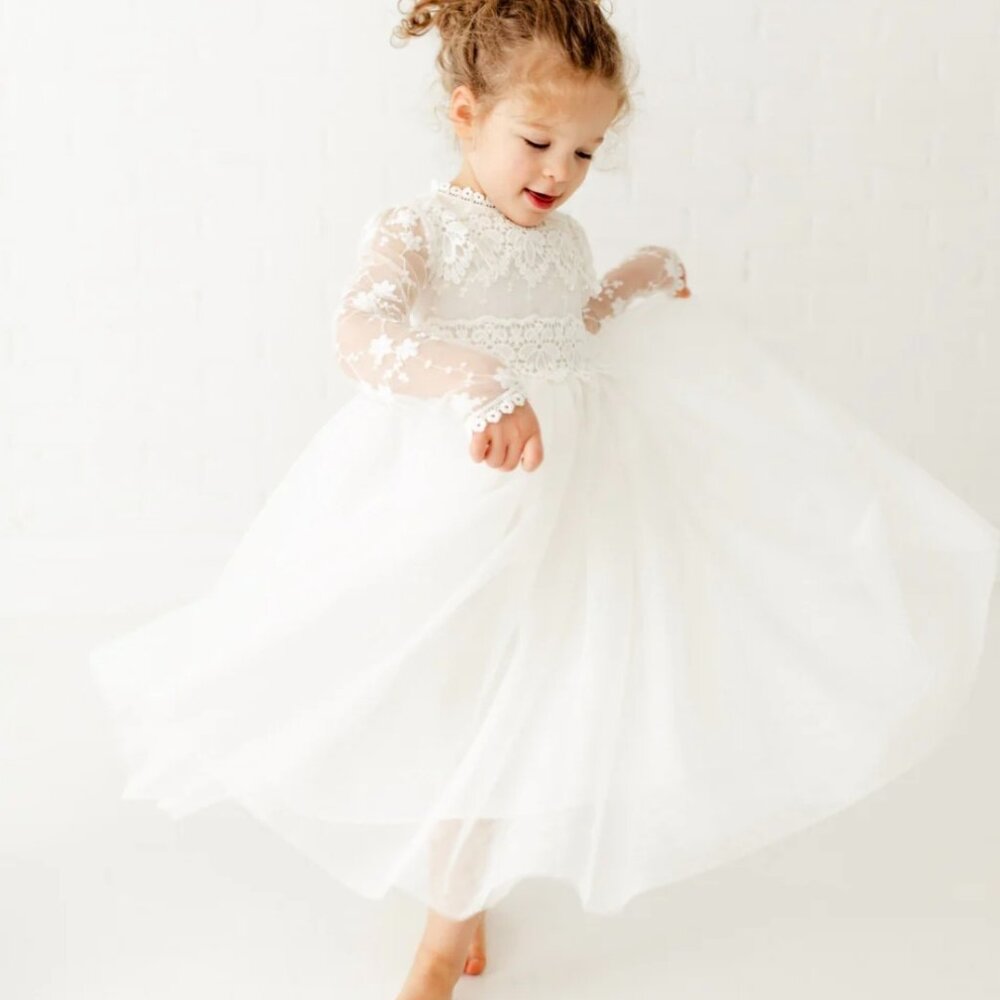 Nicolette's Couture 3T White Tyra Dress